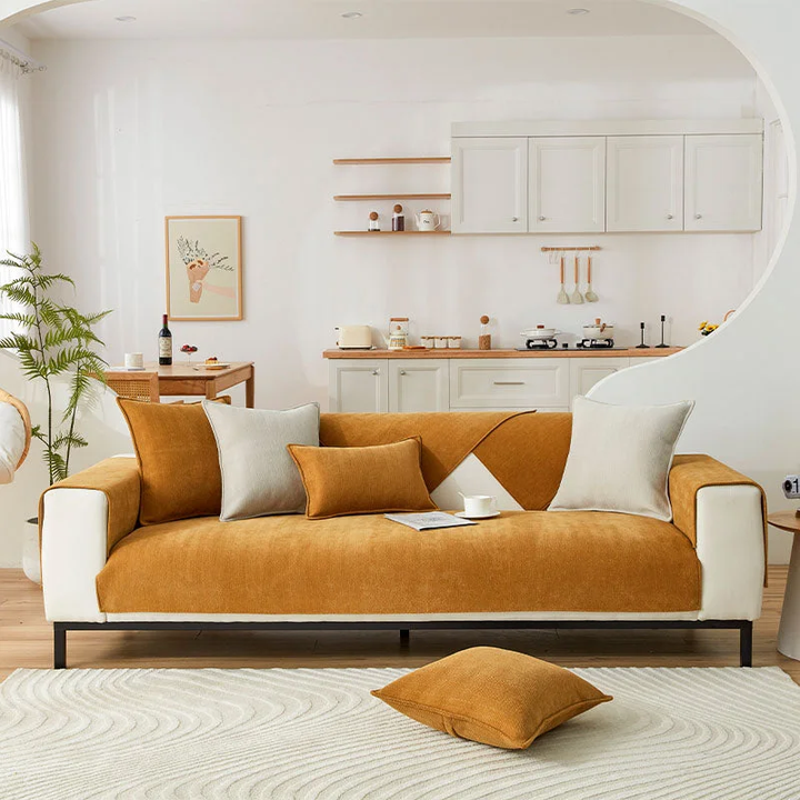 Herringbone Chenille Fabric Furniture Protector Sofa Cover |