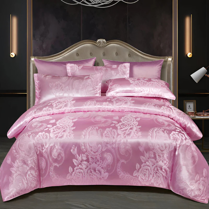 Luxury Satin Duvet Cover with Pillowcases – Silky Soft &amp; Breathable Bedding