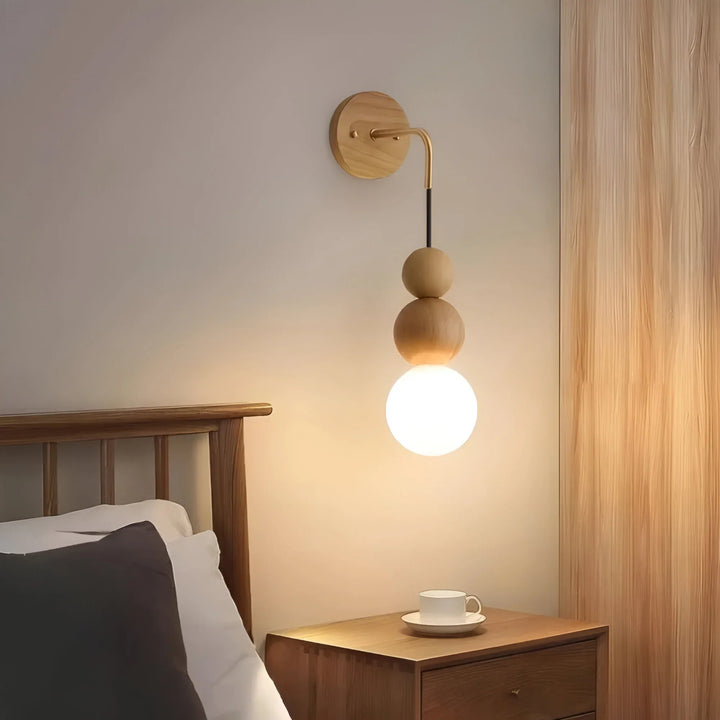GlowHaven – Walnut &amp; Brass Accent Wall Light