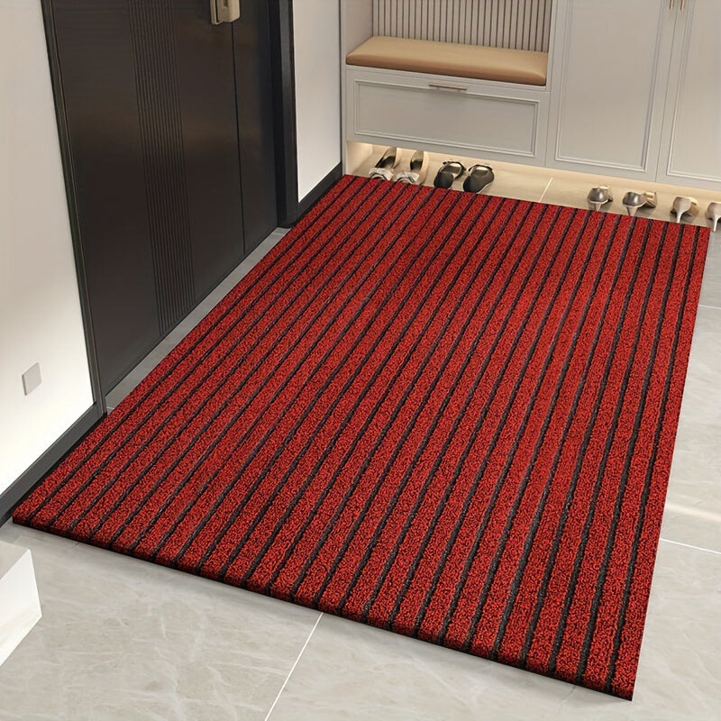 All-Season Weatherproof Doormat – Abrasion-Resistant Striped Doormat, Non-Slip, Stain and Fade Resistant, Low Profile Mat for Indoor and Outdoor