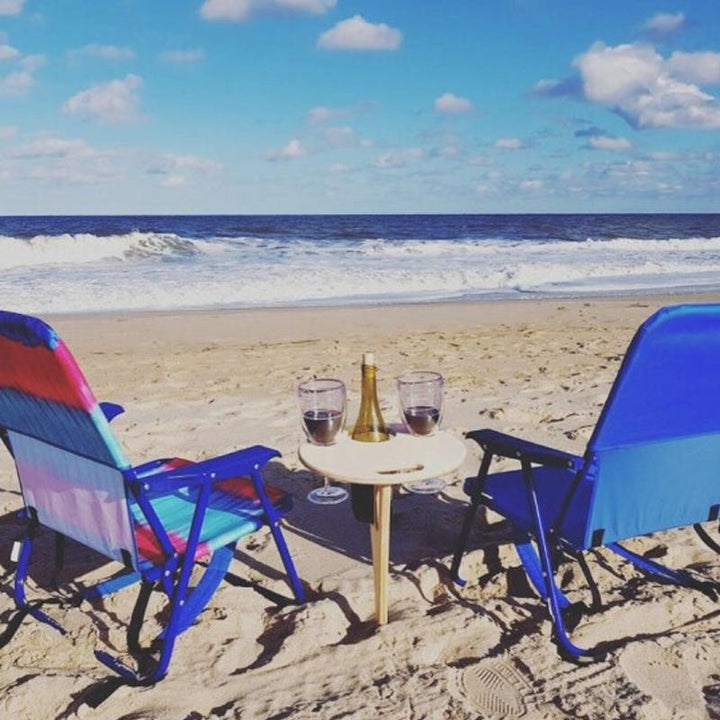 Outdoor portable DIY folding table for wine