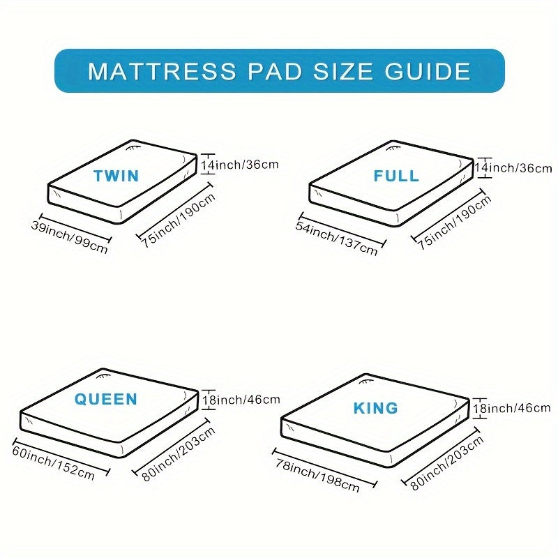 Ultimate Cooling Mattress Pad – Premium Quilted Pillow Top, Luxuriously Fluffy and Ultra-Breathable with Secure 14-18 Deep Pocket Cover – Enhanced Sleep Comfort, 1pc |