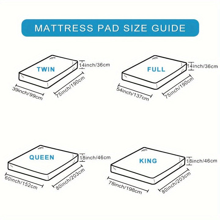Ultimate Cooling Mattress Pad – Premium Quilted Pillow Top, Luxuriously Fluffy and Ultra-Breathable with Secure 14-18 Deep Pocket Cover – Enhanced Sleep Comfort, 1pc |