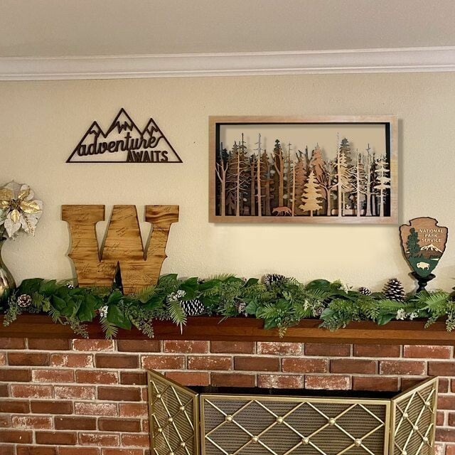 Wall Decor - WoodForrest 3D - Enchanting Forest Scene - Fox &amp; Tree Shadow