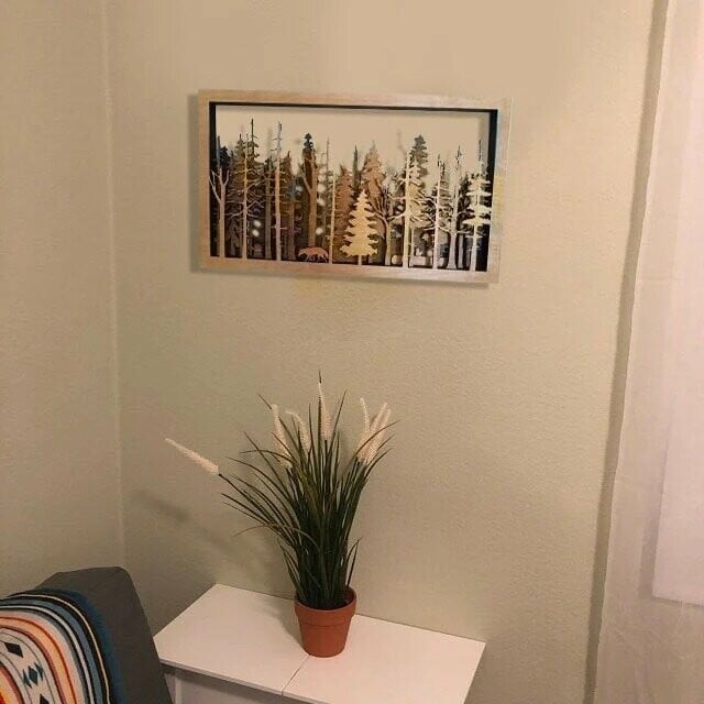 Wall Decor - WoodForrest 3D - Enchanting Forest Scene - Fox &amp; Tree Shadow