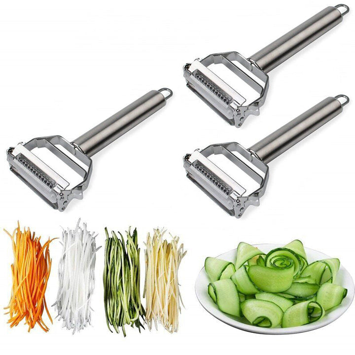 Ultra-sharp stainless steel multifunctional vegetable peeler &amp; julienne cutter