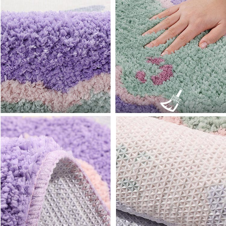 Wonderful small flower bath mat