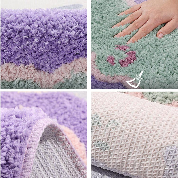 Wonderful small flower bath mat