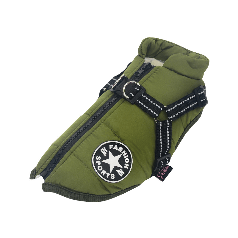 Winter Dog Jacket with Harness |