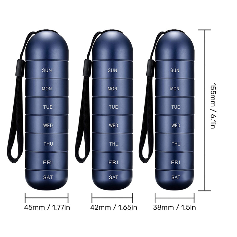 7-Day Portable Pill Organizer for Travel