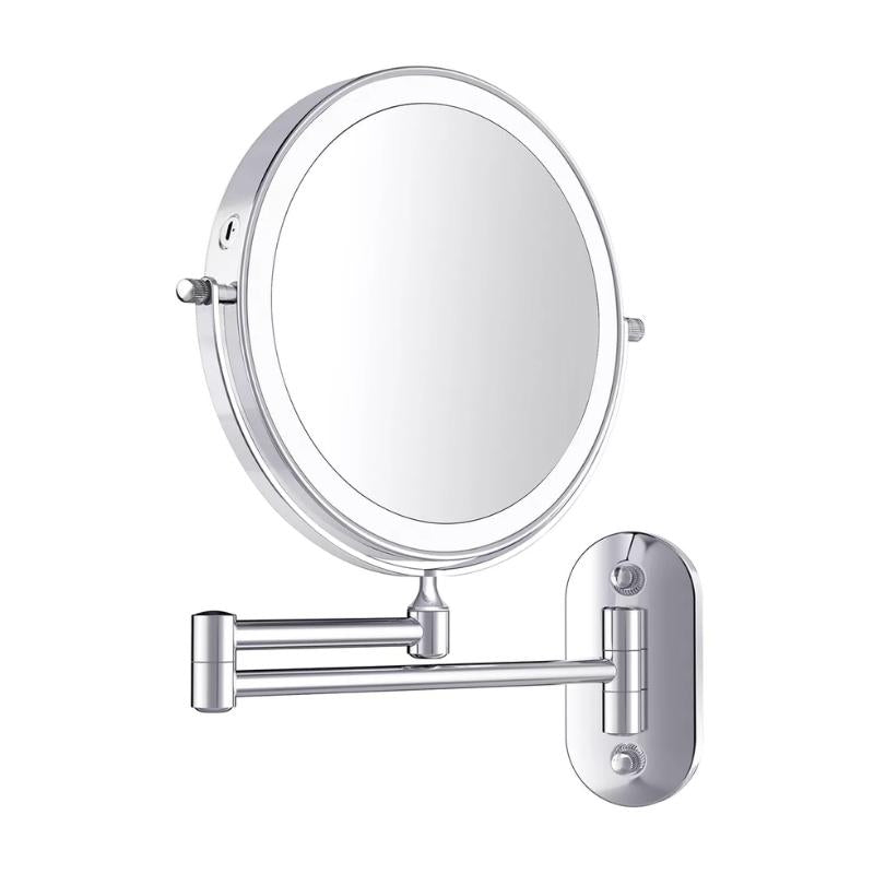 Magnified Rechargeable LED Makeup Mirror | Adjustable Brightness, up to 10x Magnification &amp; Portable for Flawless Makeup Application