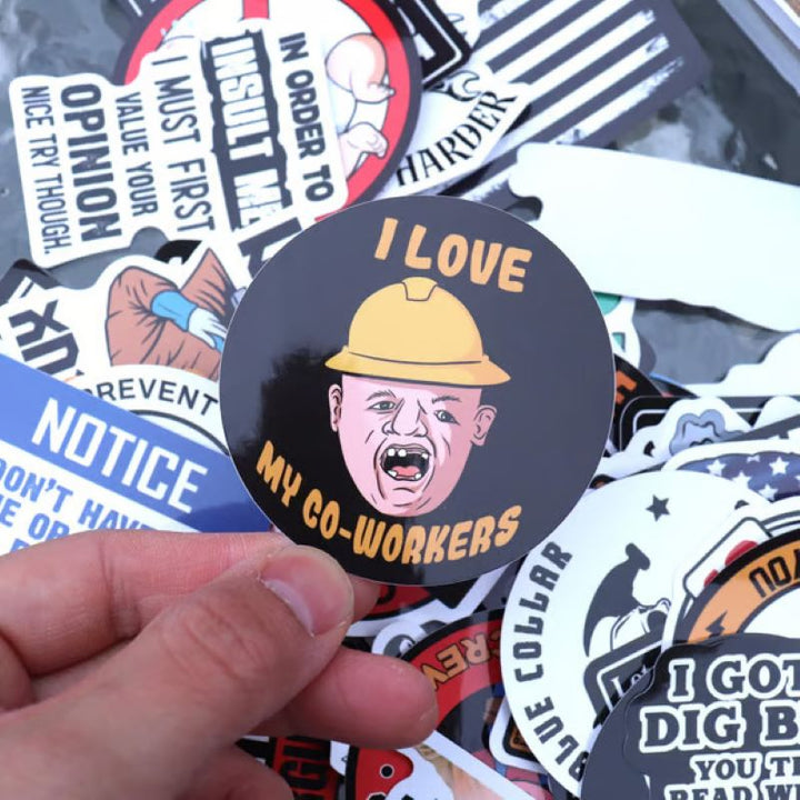 150 Pcs blue collar funny stickers‍️