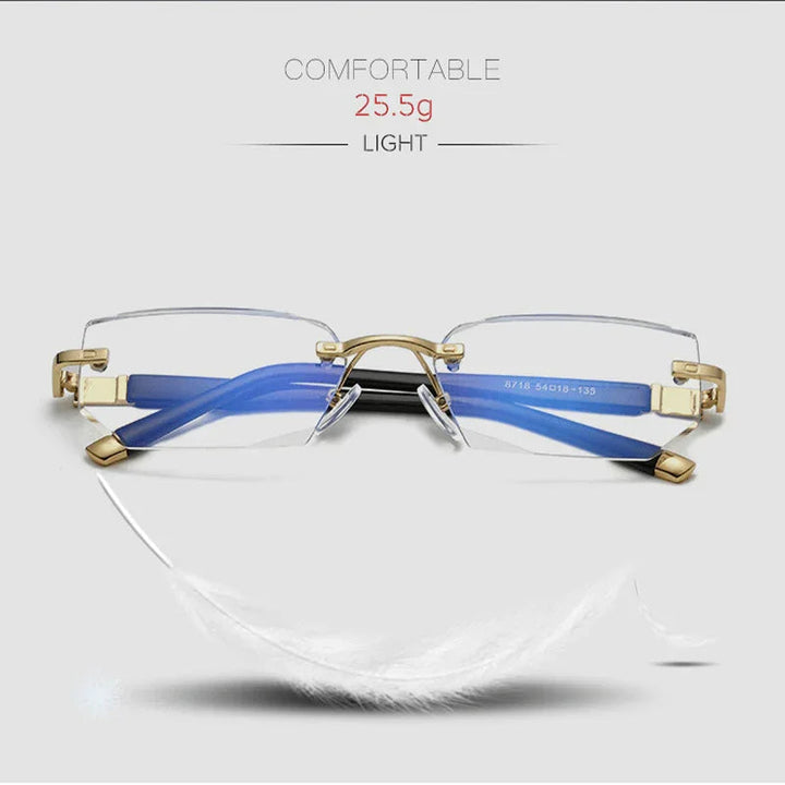 Progressive reading glasses with high hardness and anti-blue light filter for distance and near viewing