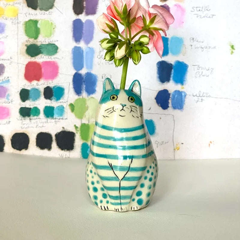 Dotted Cat Vase