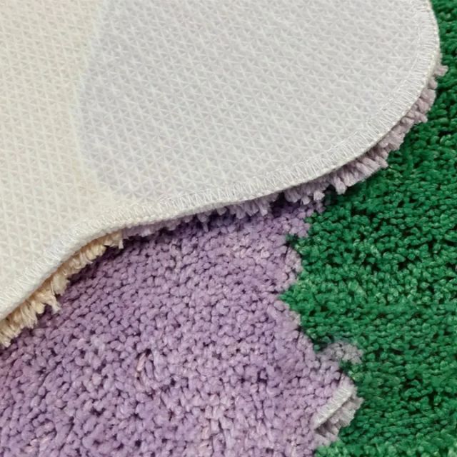 Abstract colour Block Rug made of Cotton-Polyester