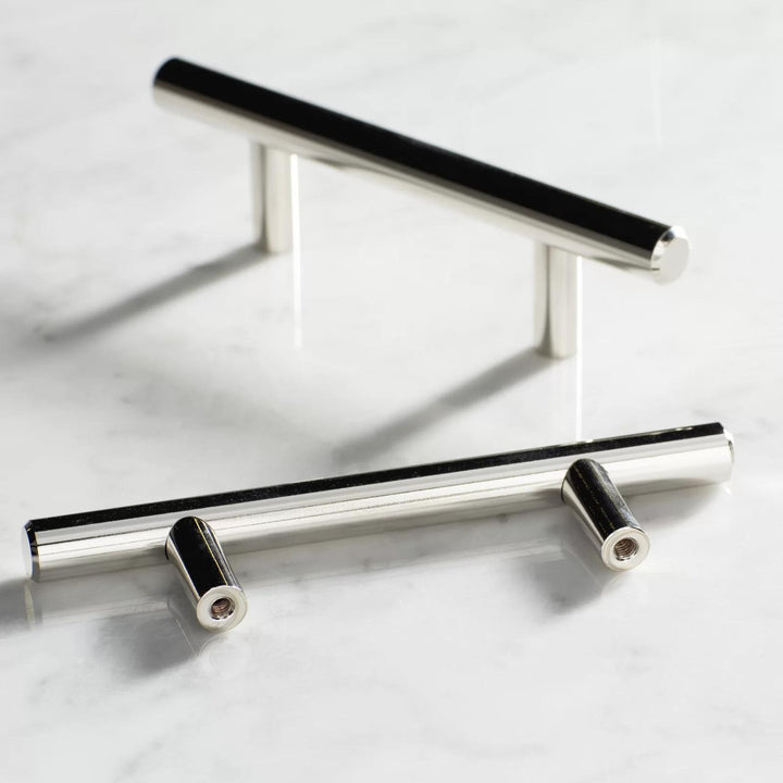 Brushed Nickel Modern Stainless Steel Drawer Hardware T-Bar Handles