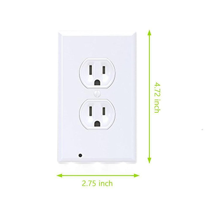 Outlet wall plate with LED night lights