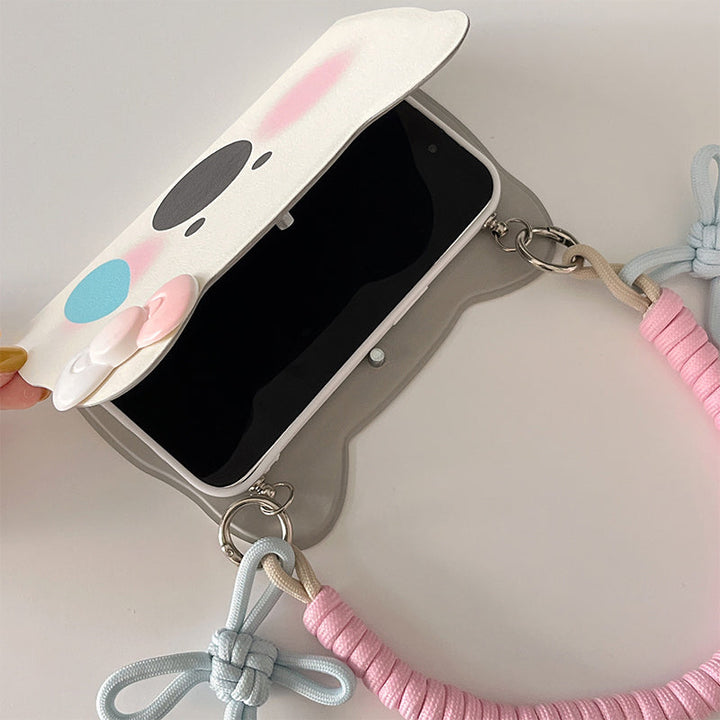 Insta-Style Cartoon Westie Flip-Phone Case