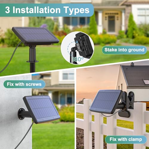 52FT Solar String Lights for Outdoor with Remote Control, Warm White