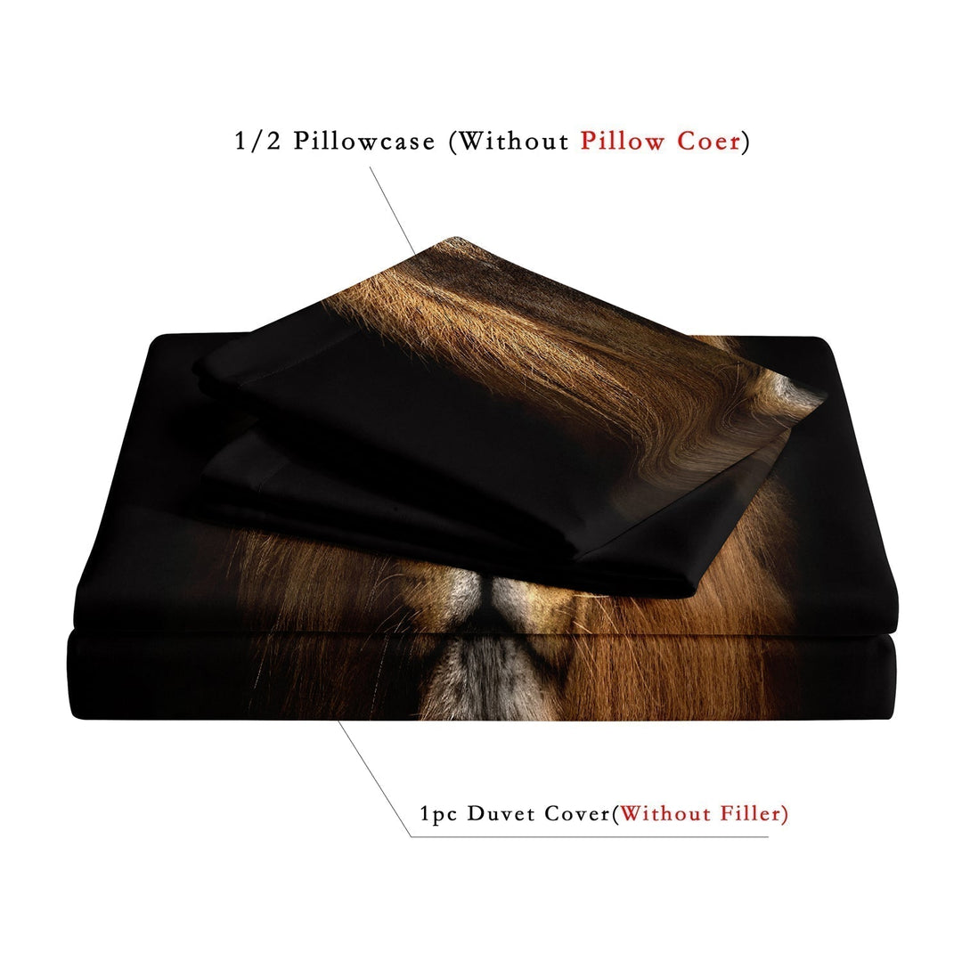 Safari Lion Print Duvet Cover – African Wilderness for Your Bedroom
