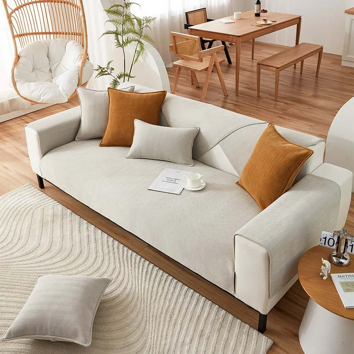 Herringbone Chenille Fabric Furniture Protector Sofa Cover |