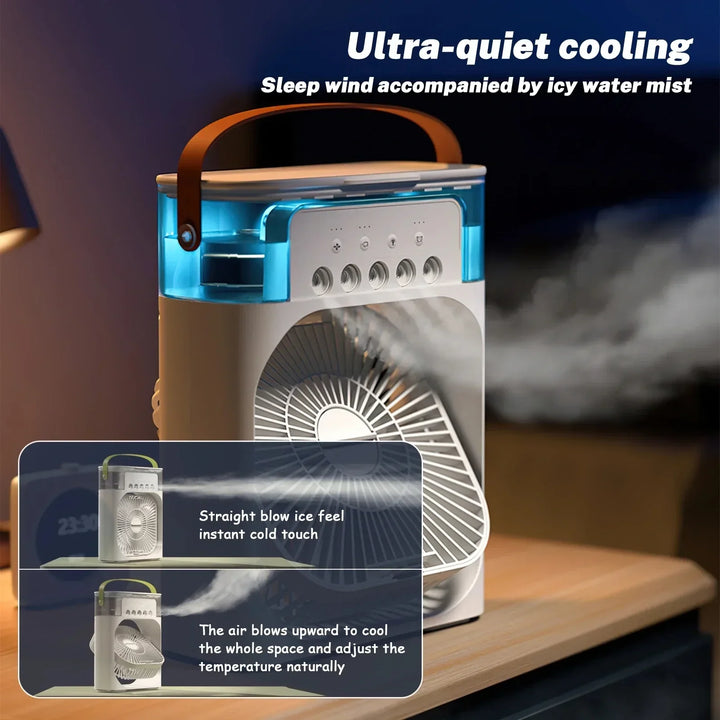 3-in-1 Portable Air Cooler with Humidifier and LED Night Lights |