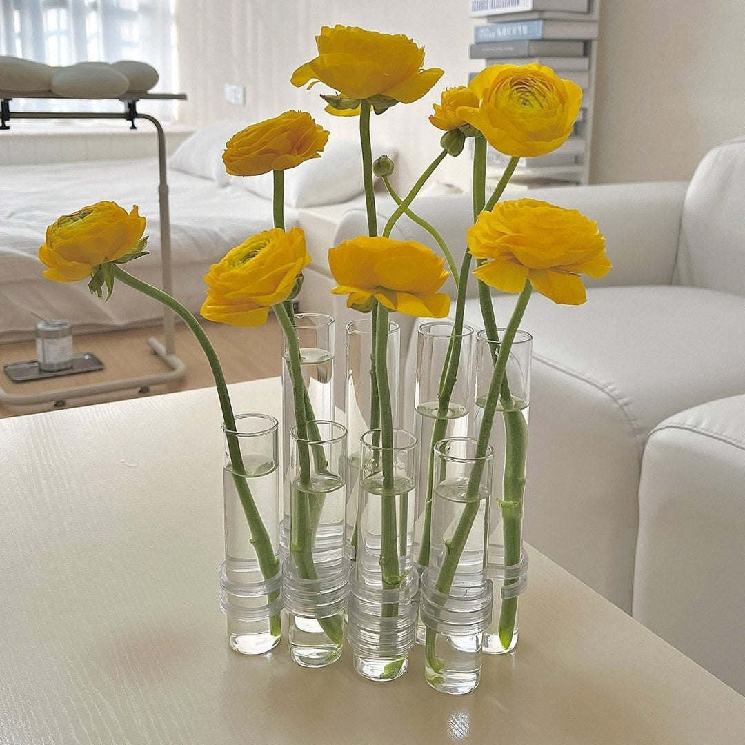 Flexible Flower Vases with Hinges | Modern Glass Tube Vase
