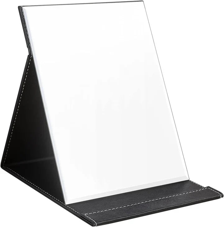 Compact makeup mirror with stand