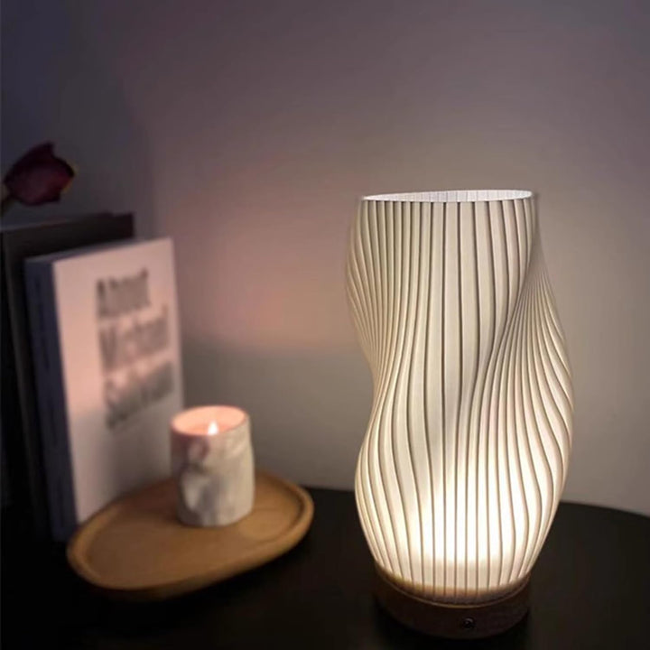 USB-Driven &amp; Elegant Wave-Design Table Lamp | WaveGlow