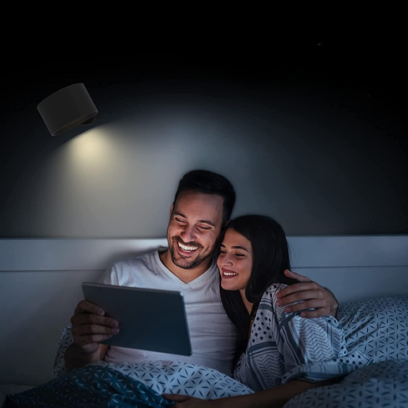 LED Wall Lights, Wall-mounted Lamps with Rechargeable Battery, 3 colour Temperatures &amp; 3 Brightness Levels, 360° Rotatable Magnetic Ball, Wireless Wall Lights for Study, Reading, Nightstand