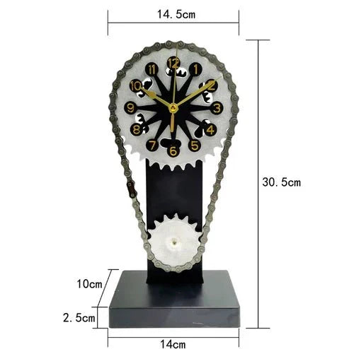 Watch chain with movement - Silent rotating table clock