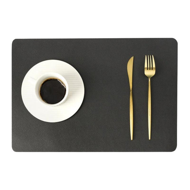 Modern Rectangular Waterproof PU Leather Place Mats