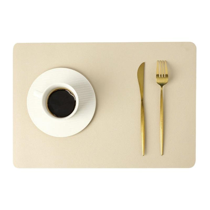 Modern rectangular waterproof PU leather placemats