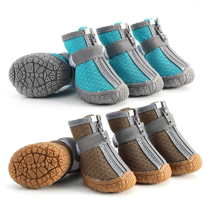 Durable Outdoor Dog Shoes with Mesh - All-Terrain Paw Protection