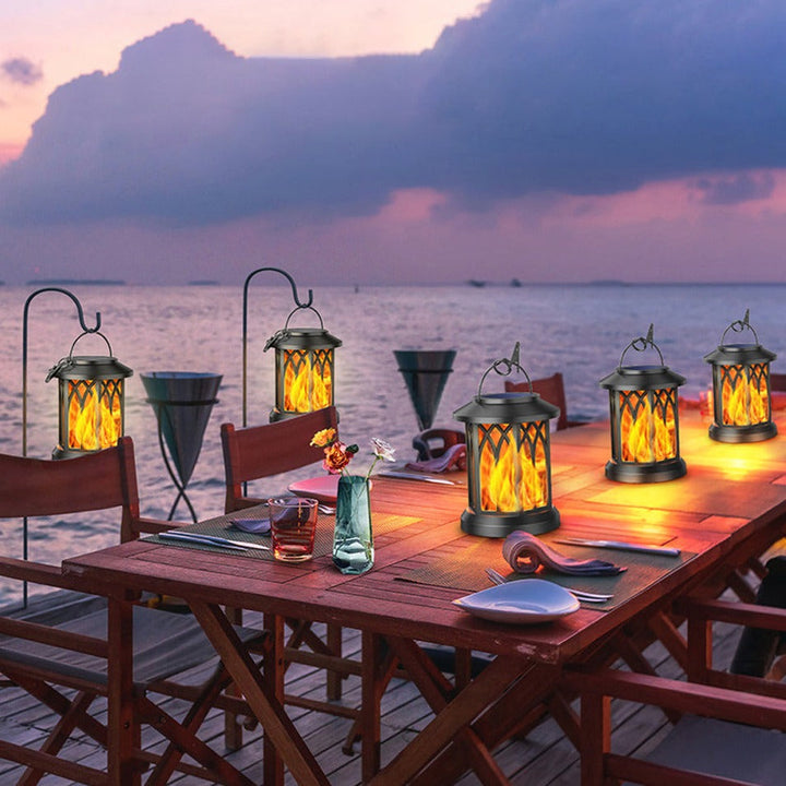 FlameGlow™ - Hanging Solar Flame Lantern (2-Pack)