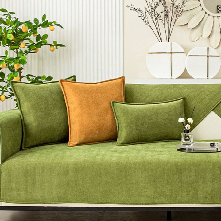 Herringbone Chenille Fabric Furniture Protector Sofa Cover |