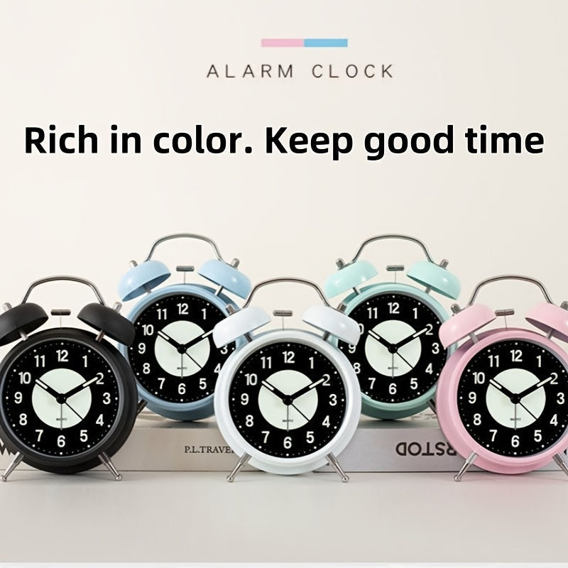 LuminousTime - Elegant Metal Alarm Clock with Gentle Lighting for Peaceful Mornings and Nights