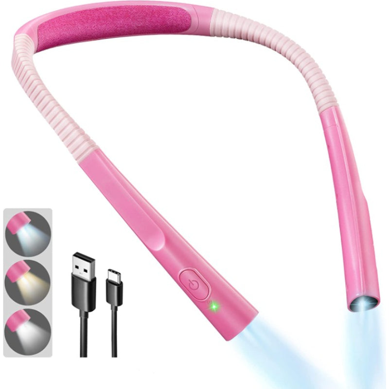 LED Neck Reading Lamp, Book Light for Reading in Bed, 3 colours, 6 Brightness Levels, Flexible Arm, Rechargeable, Durable, Perfect for Reading, Knitting, Camping, Repairing