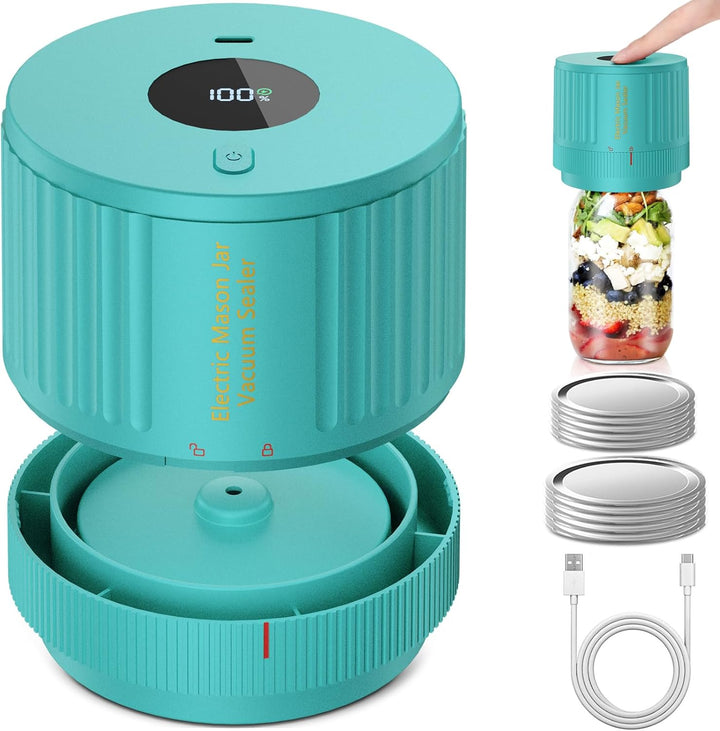 Electric Mason Jar Vacuum Sealer Set - Preserve Freshness Quickly!