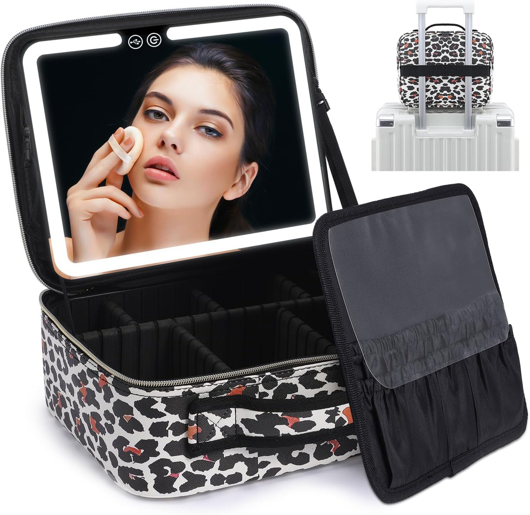 Luxury Makeup Organizer with Illuminated Mirror