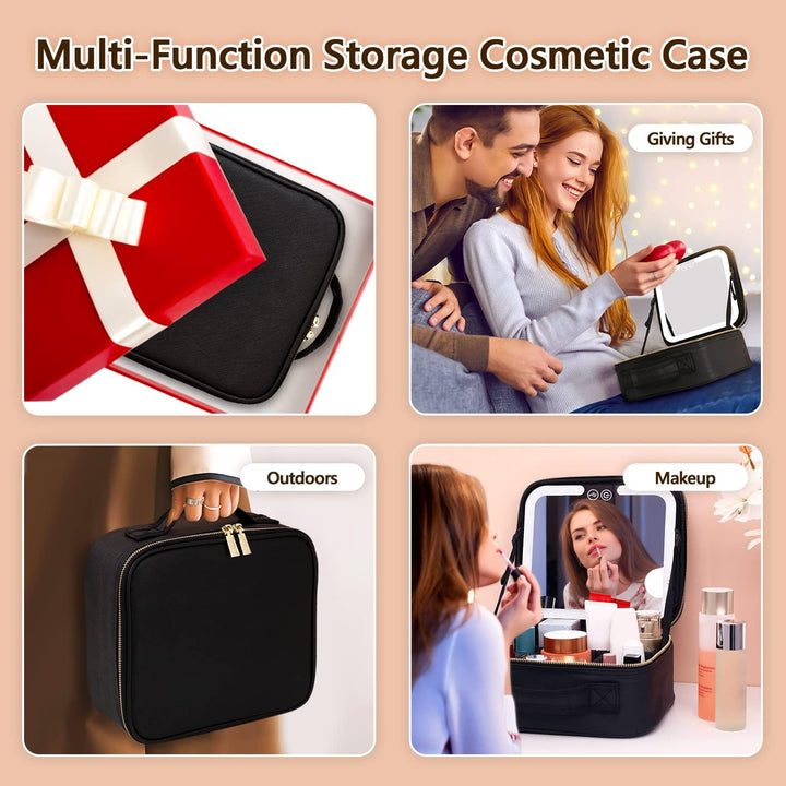 Luxury Makeup Organizer with Illuminated Mirror