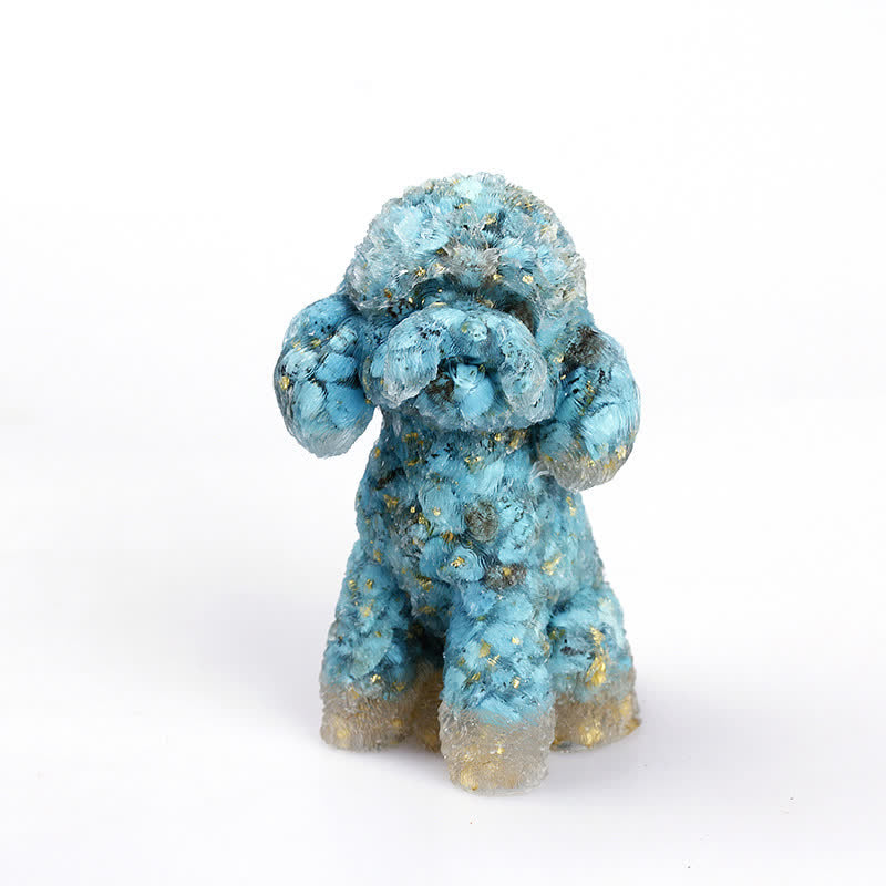 Natural Crystal Poodle Gemstone Decoration