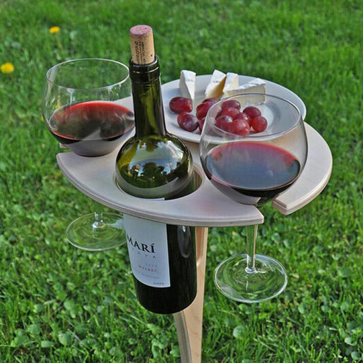 Outdoor portable DIY folding table for wine