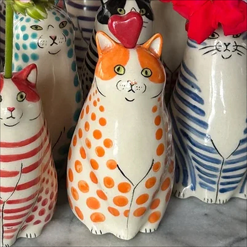 Dotted Cat Vase