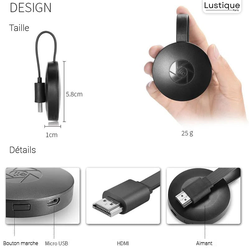 Wireless HDMI Display Adapter | MediaLink 1080P WiFi Screen Mirroring for Android, iOS, Windows &amp; Mac