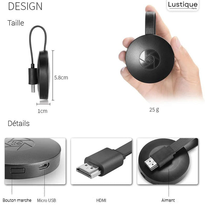 Wireless HDMI Display Adapter | MediaLink 1080P WiFi Screen Mirroring for Android, iOS, Windows &amp; Mac