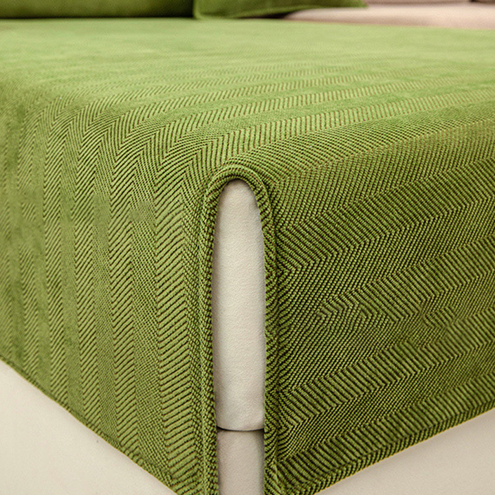 Herringbone Chenille Fabric Furniture Protector Sofa Cover |