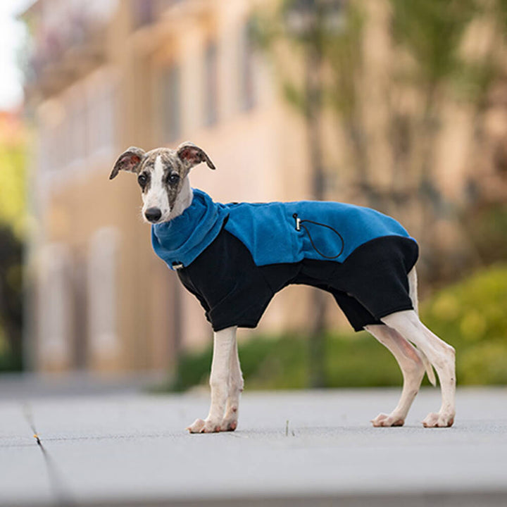 Full Protection Polar Fleece Dog Overall with Removable Collar