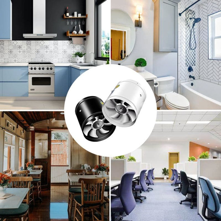 Powerful Quiet Exhaust Fan – Improve air quality and remove smoke and odors for kitchen and office