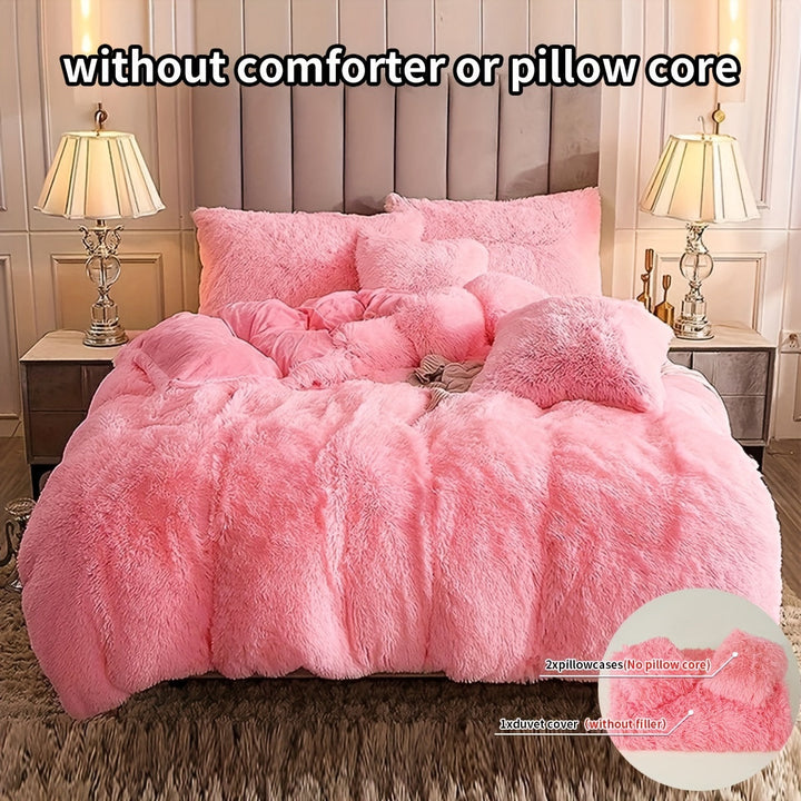 Ultra Soft Plush Duvet Cover Set with Zipper - Luxury &amp; Comfort